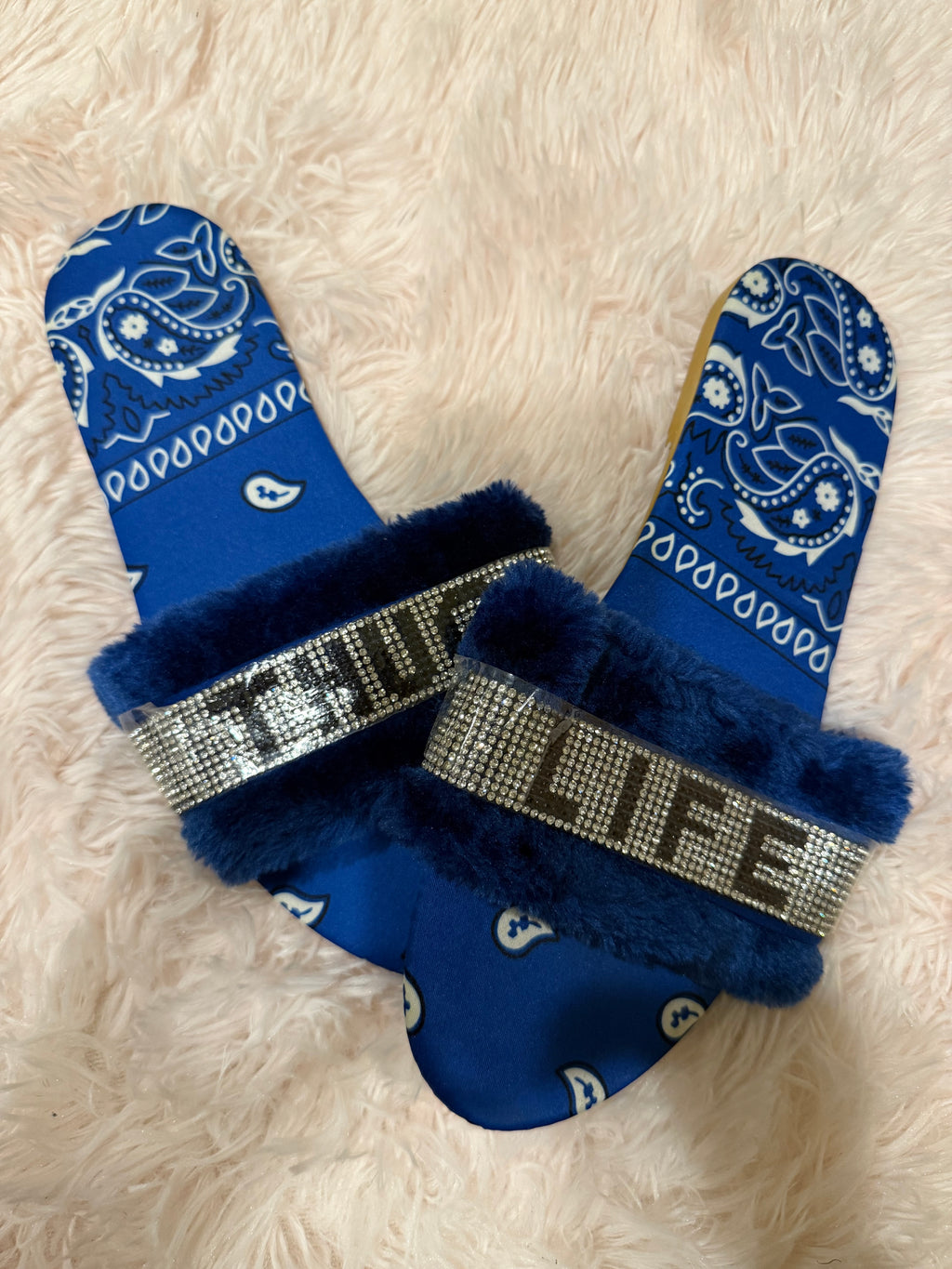 Rhinestone Glam Slippers