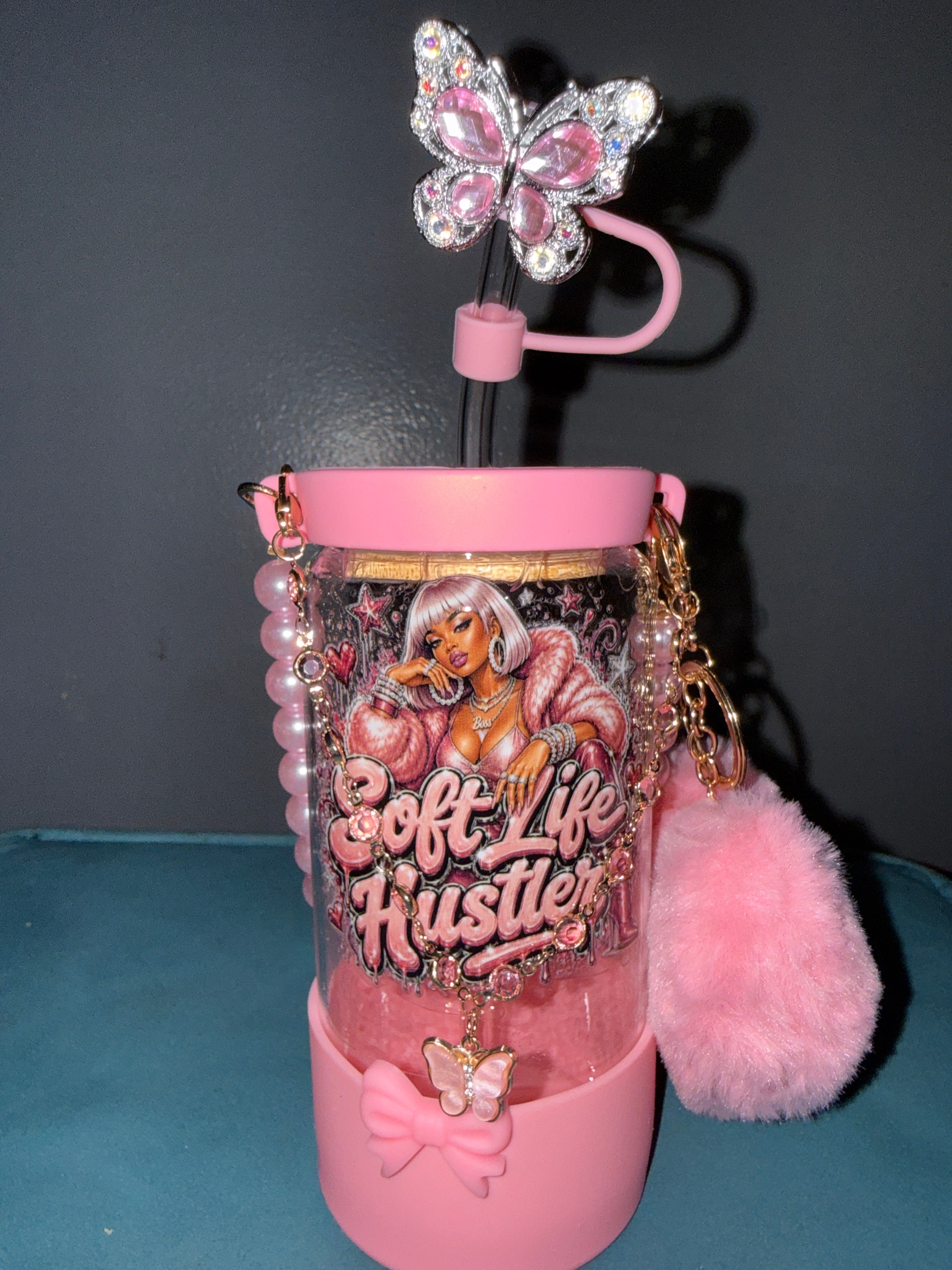 Custom Hustle Glass Cup Tumbler