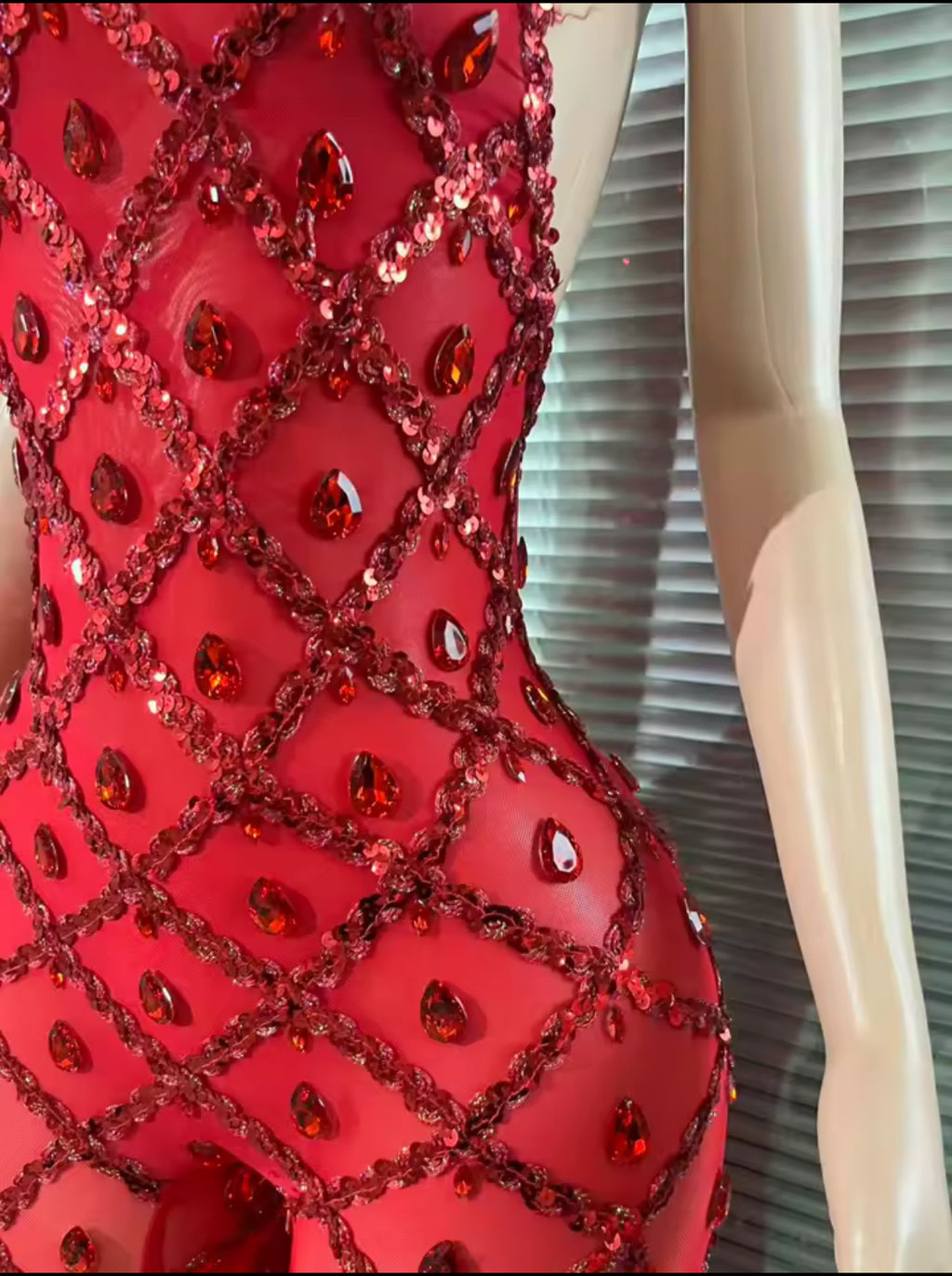 Fireball Rhinestone Jumpsuit