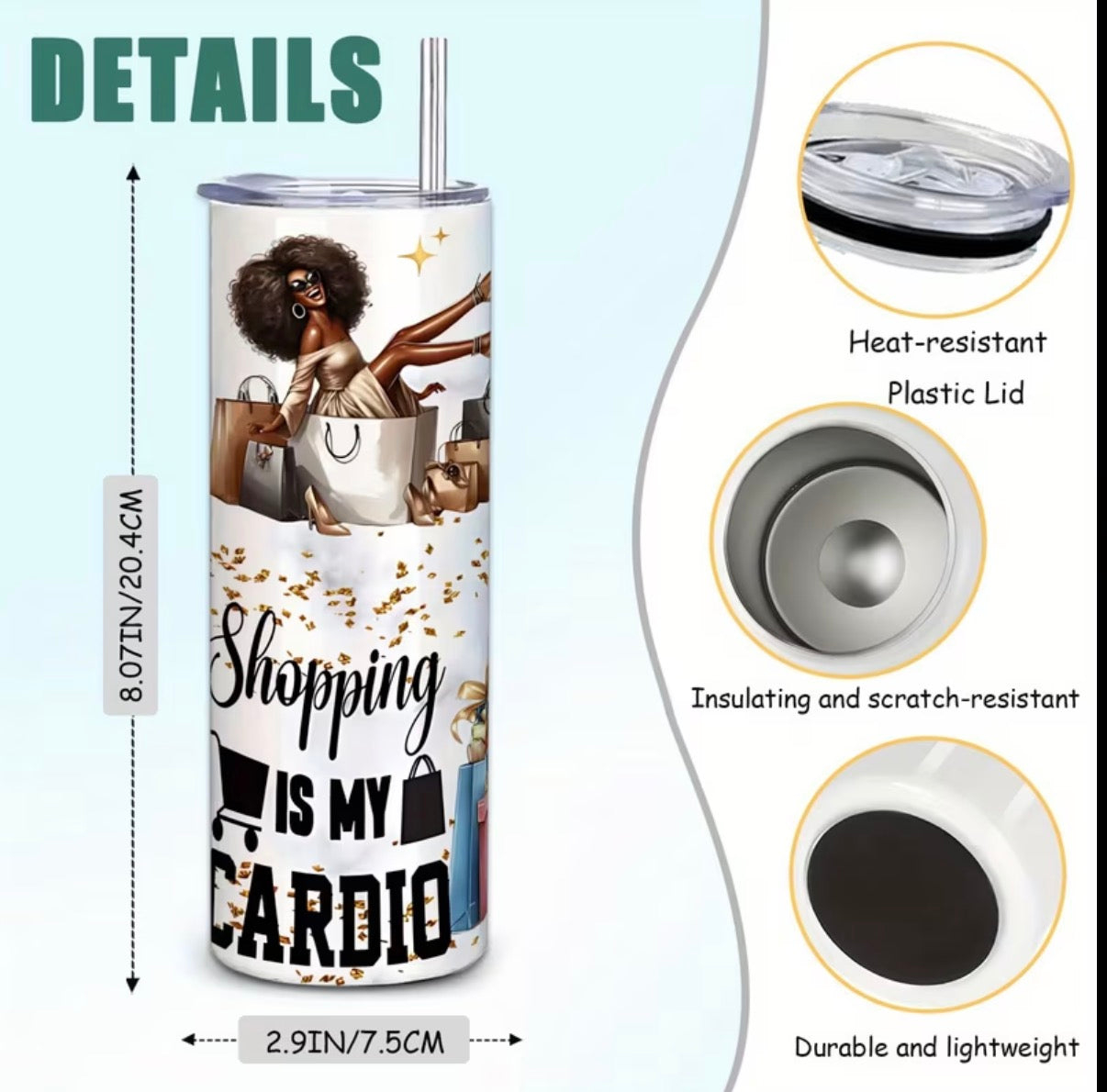 Queen of shopping tumbler