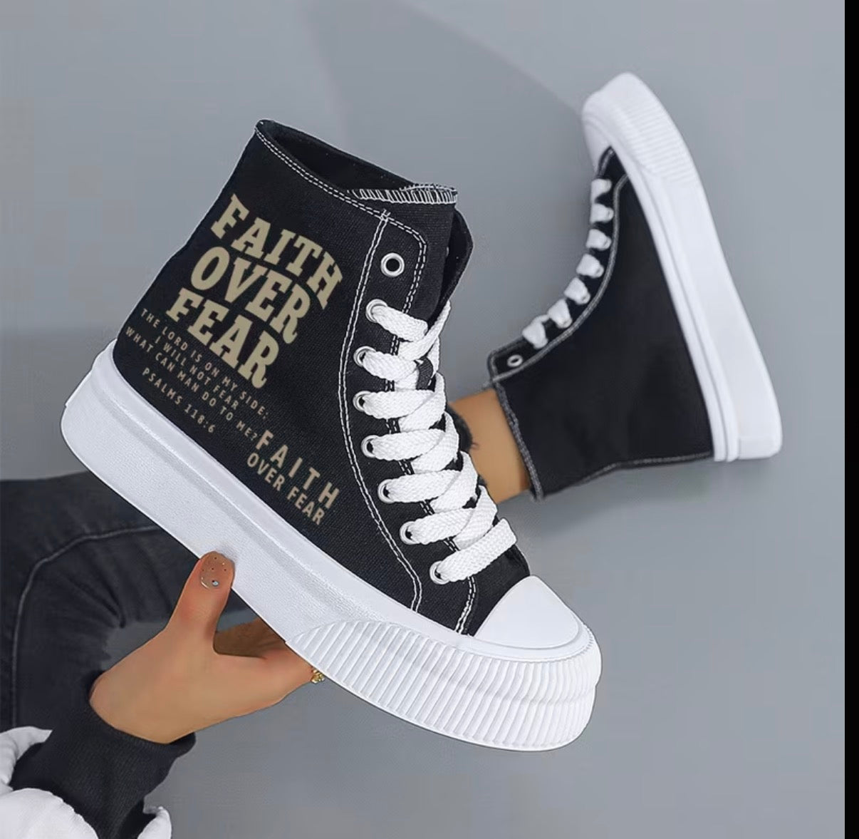 Faith Over Fear High Tops