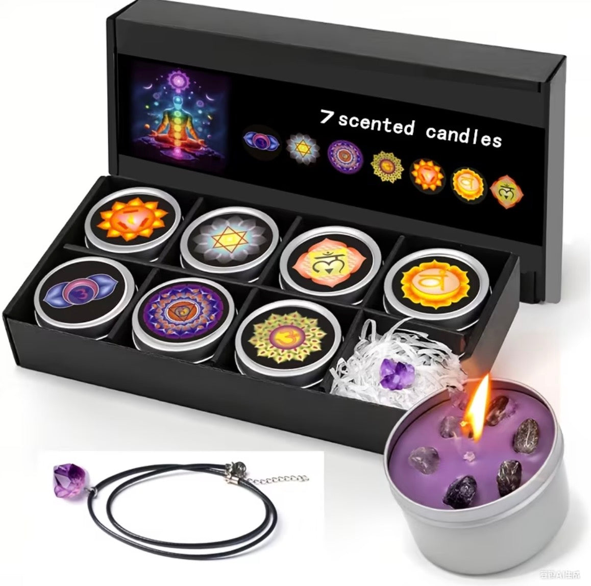Chakra Alignment Candle Set 7pc