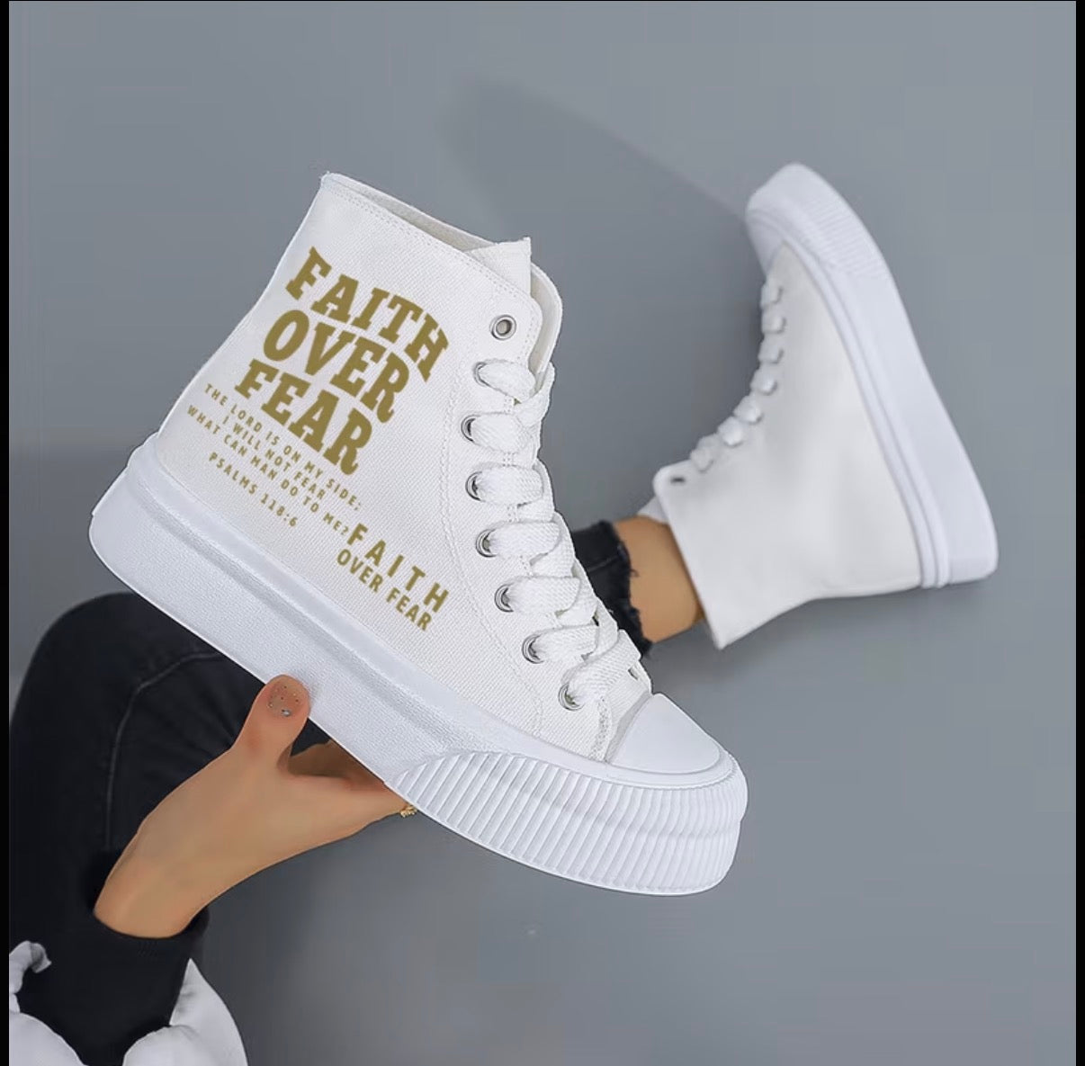 Faith Over Fear High Tops