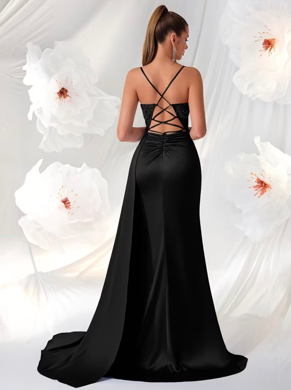 Floral Shimmer Formal Gown