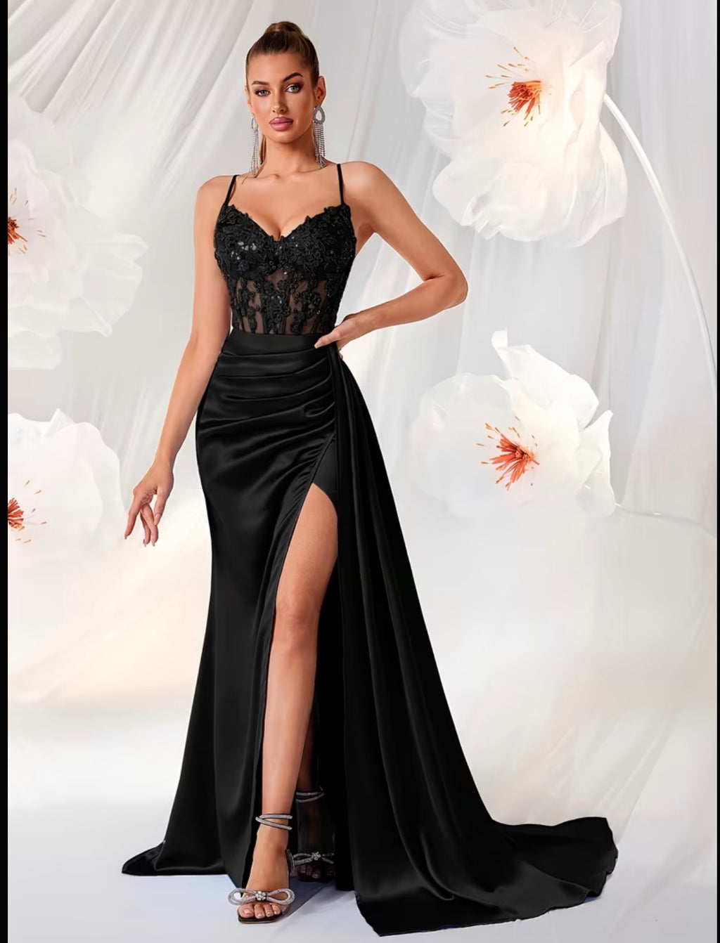 Floral Shimmer Formal Gown