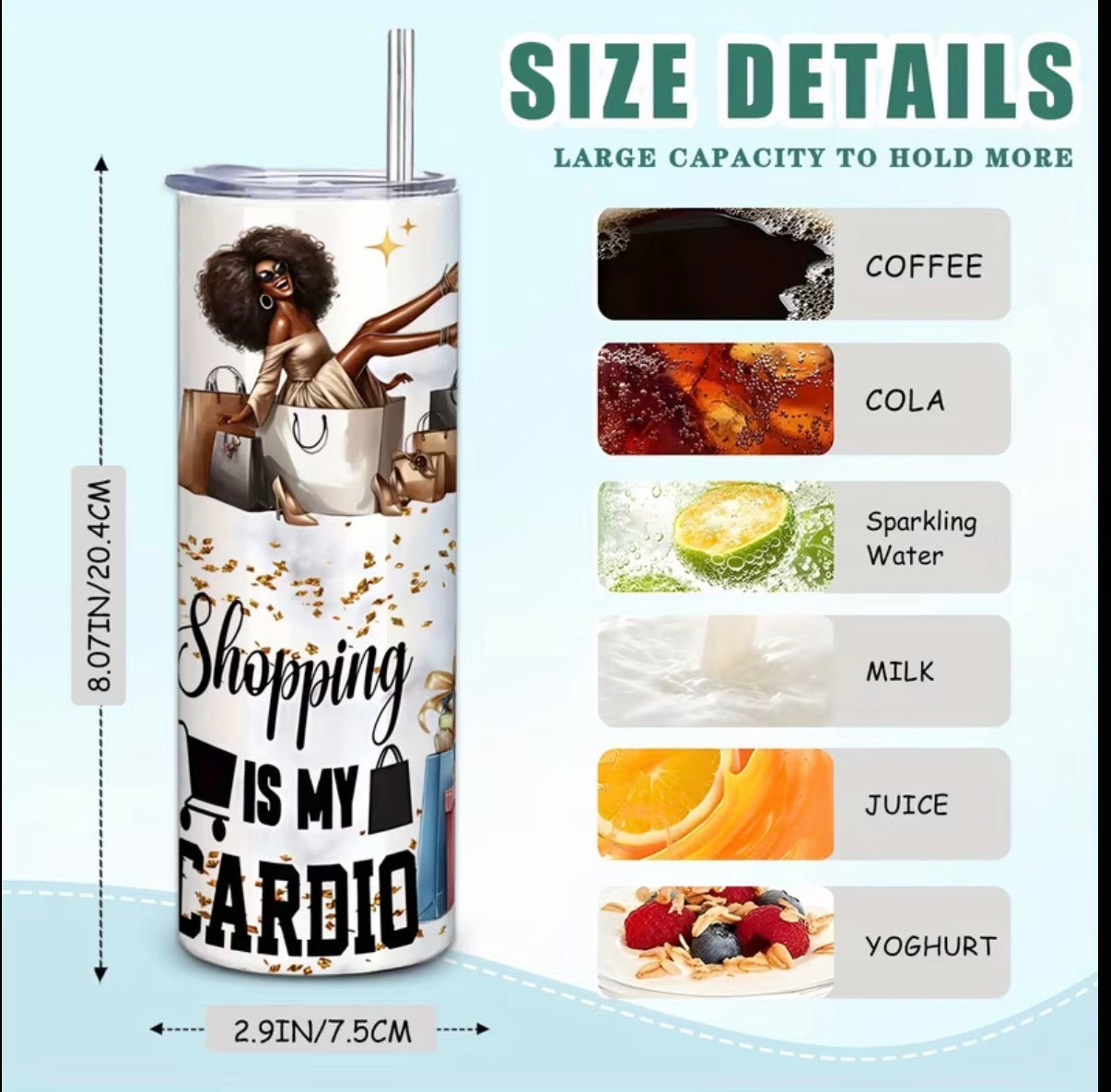 Queen of shopping tumbler
