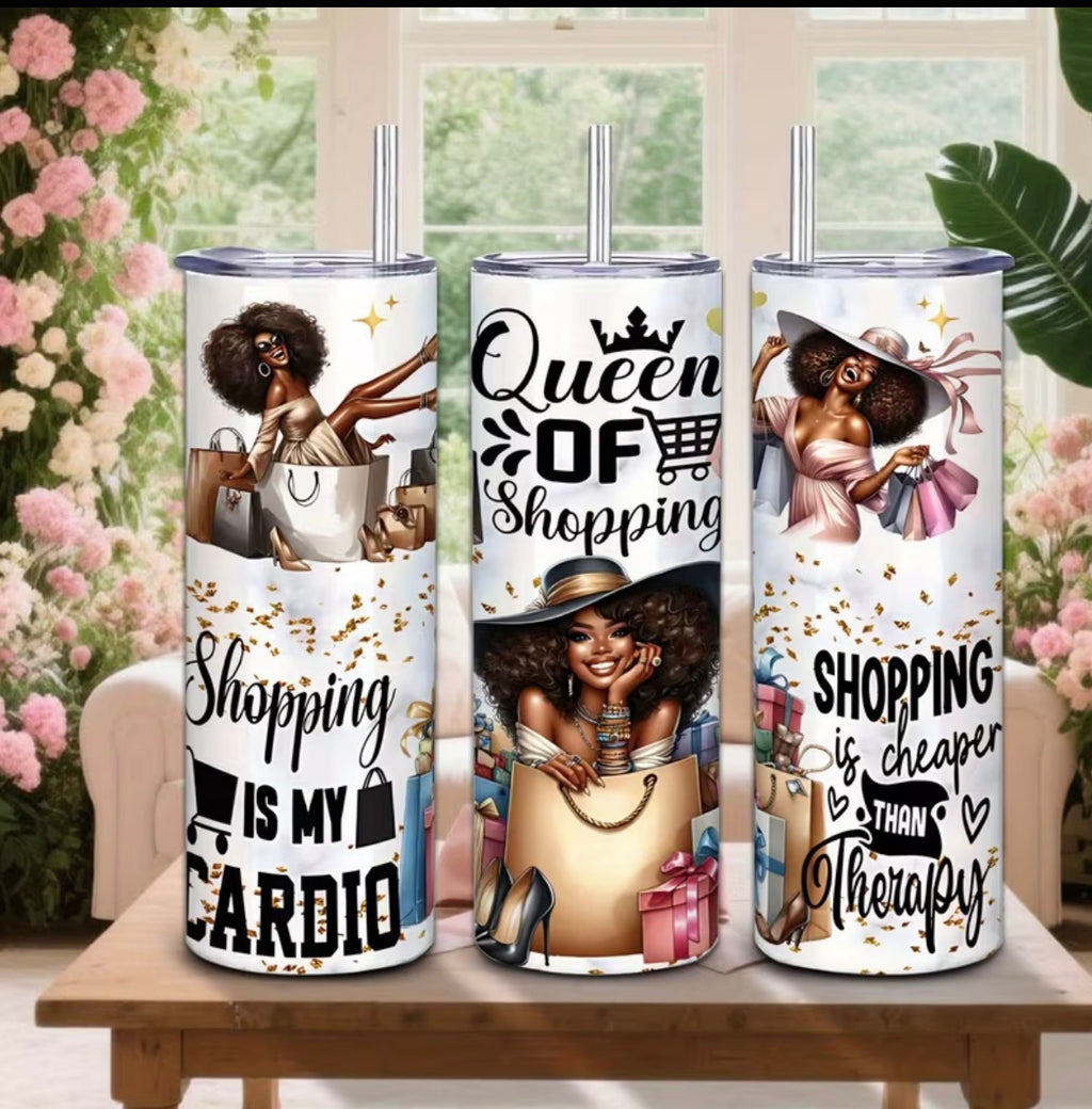 Queen of shopping tumbler