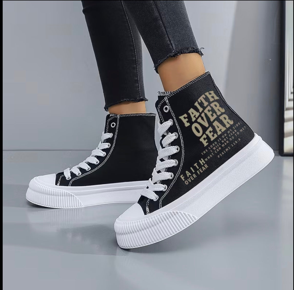 Faith Over Fear High Tops