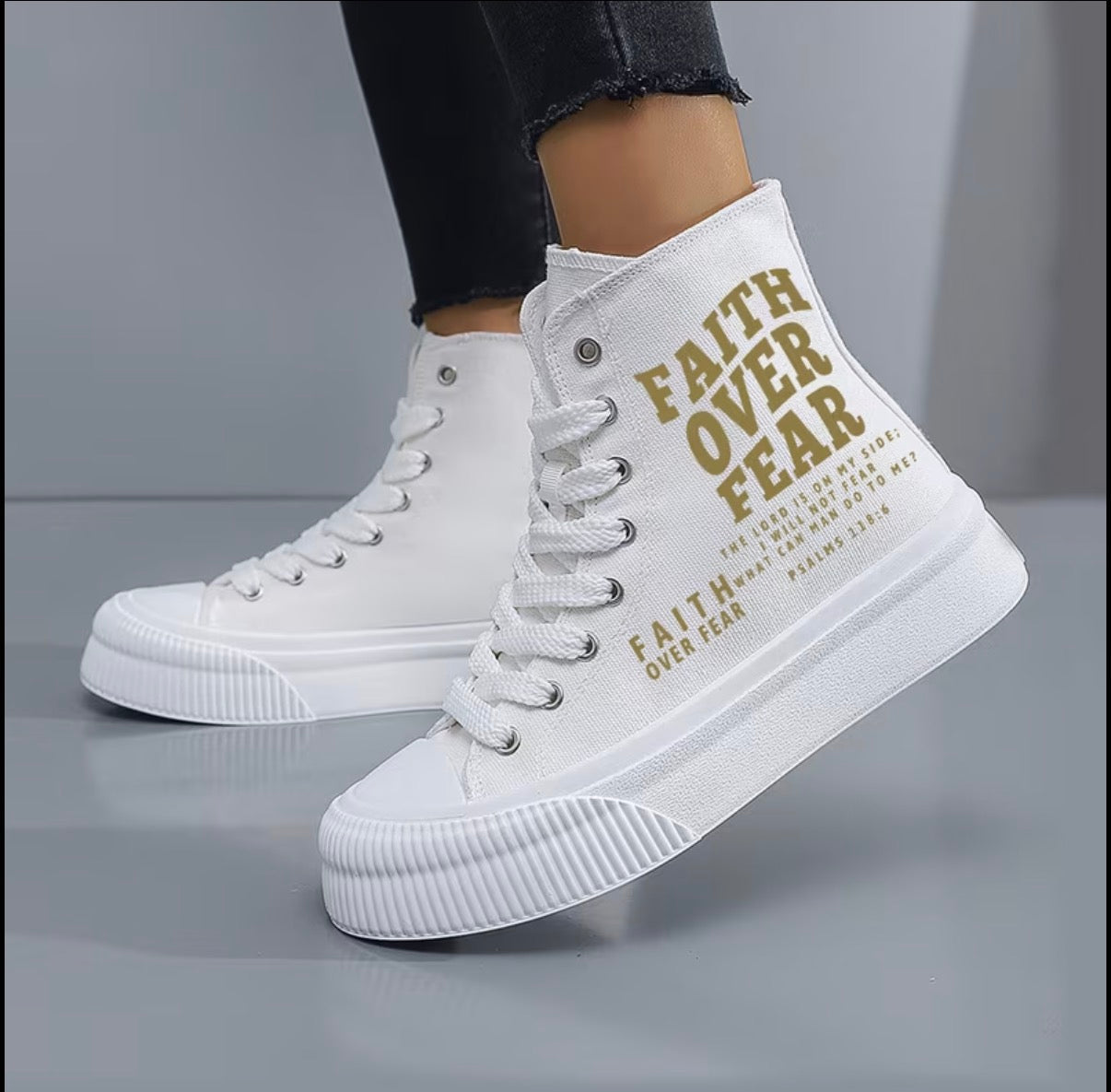 Faith Over Fear High Tops