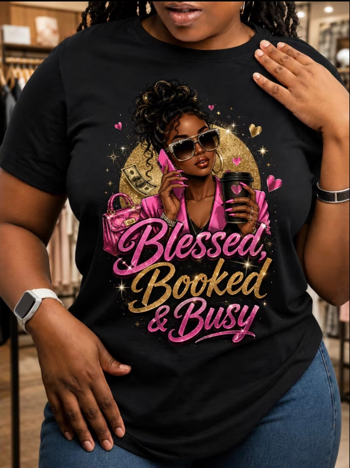 Blessed, Booked, Busy Tee