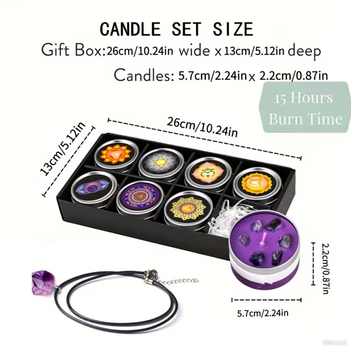 Chakra Alignment Candle Set 7pc