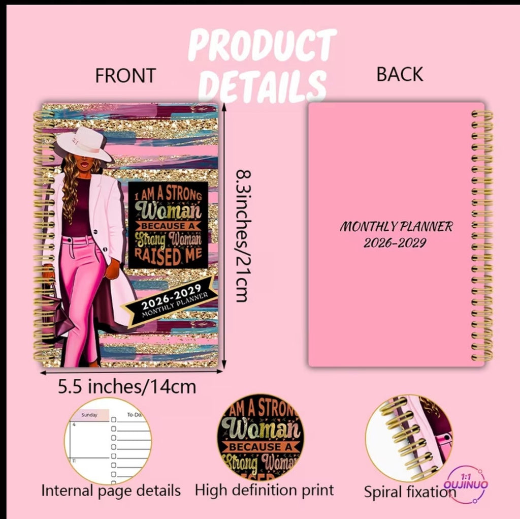Strong Women Raised Monthly Planner