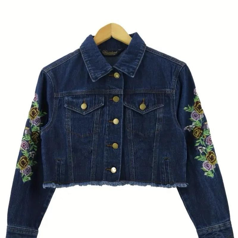 Spiral Bloom Denim Jacket