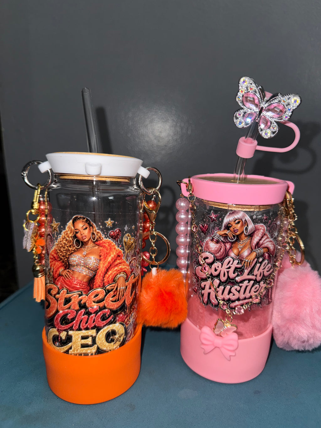 Custom Hustle Glass Cup Tumbler