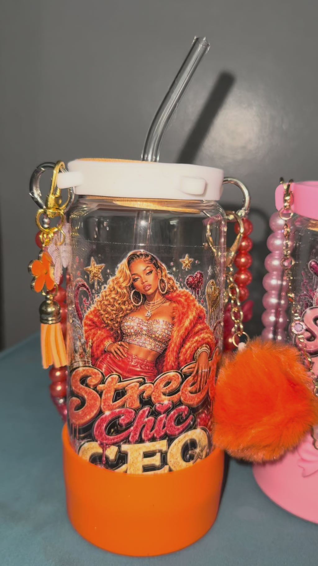 Custom Hustle Glass Cup Tumbler