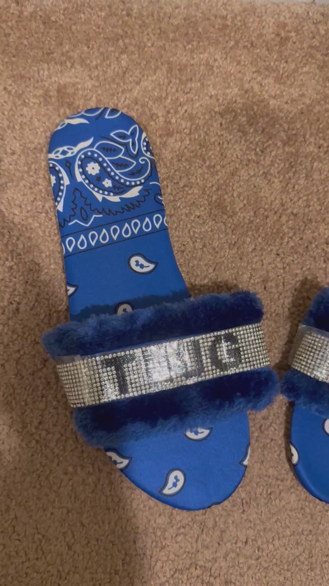 Rhinestone Glam Slippers